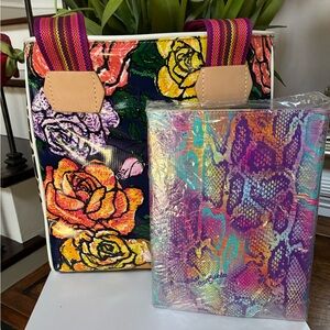 Consuela Multicolor Floral Tote Bag and Notebook